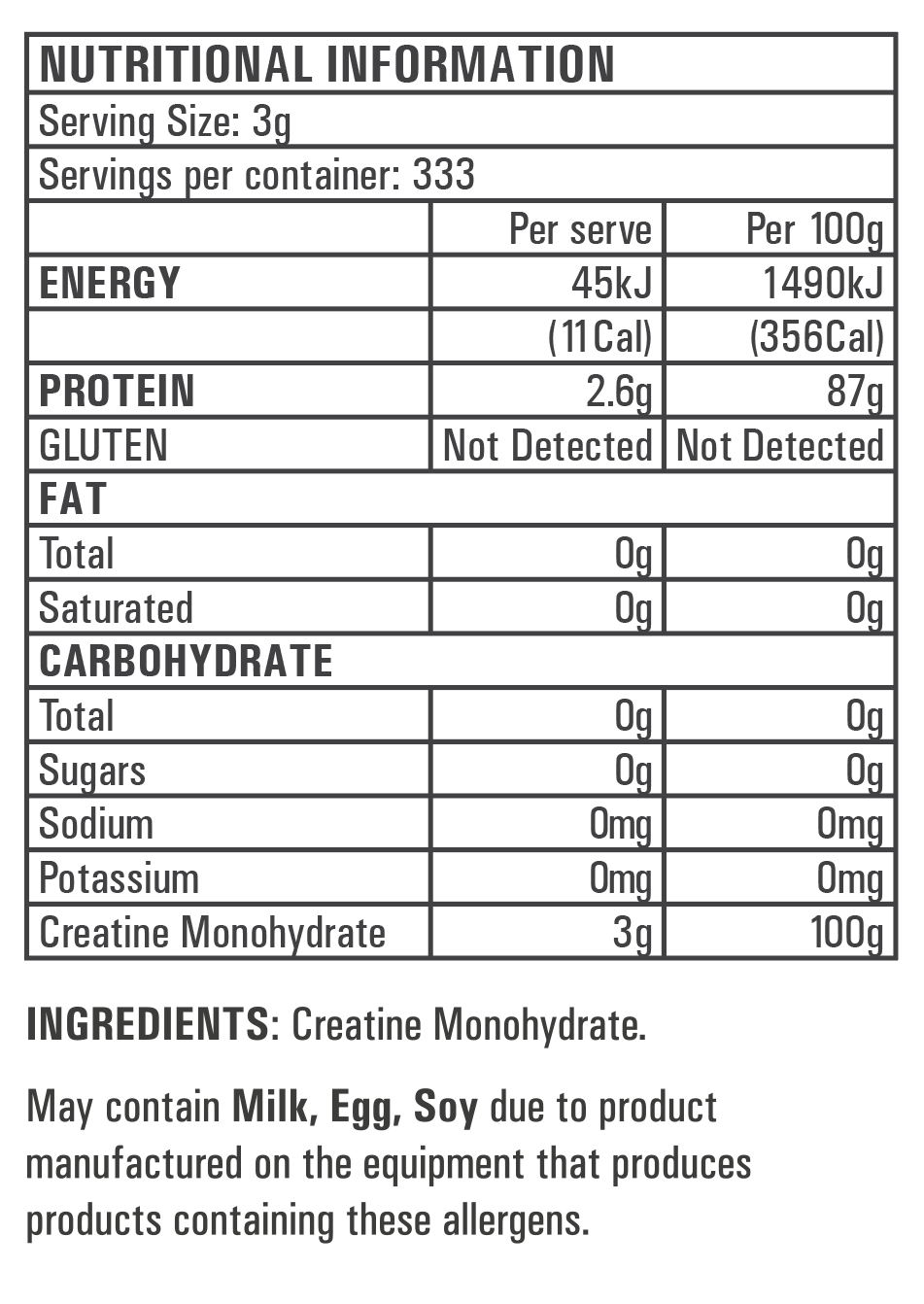 GEN-TEC NUTRITION 100% MICRONISED CREATINE MONOHYDRATE