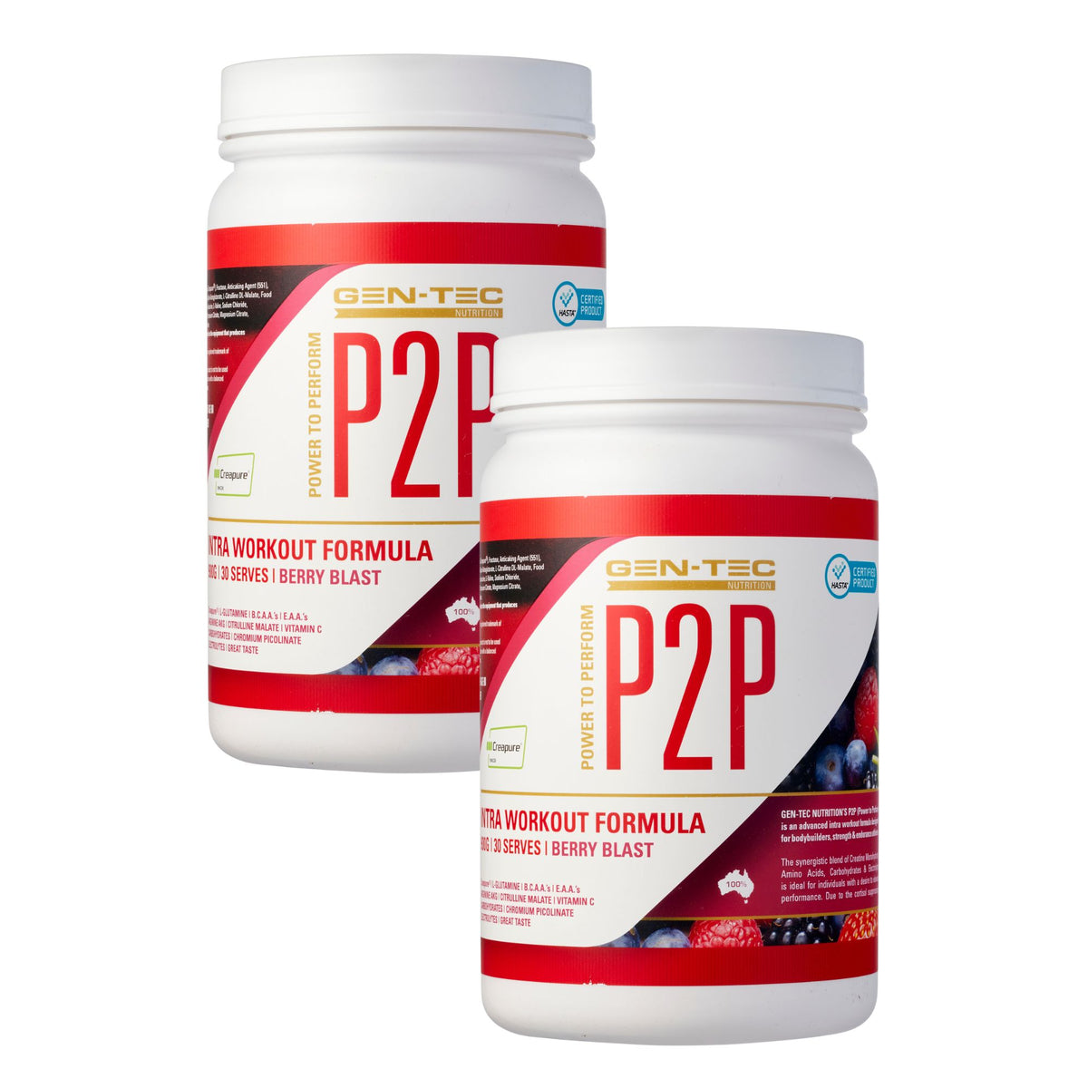 P2P Advanced Intra Workout Formula Twin Pack (Vegan)
