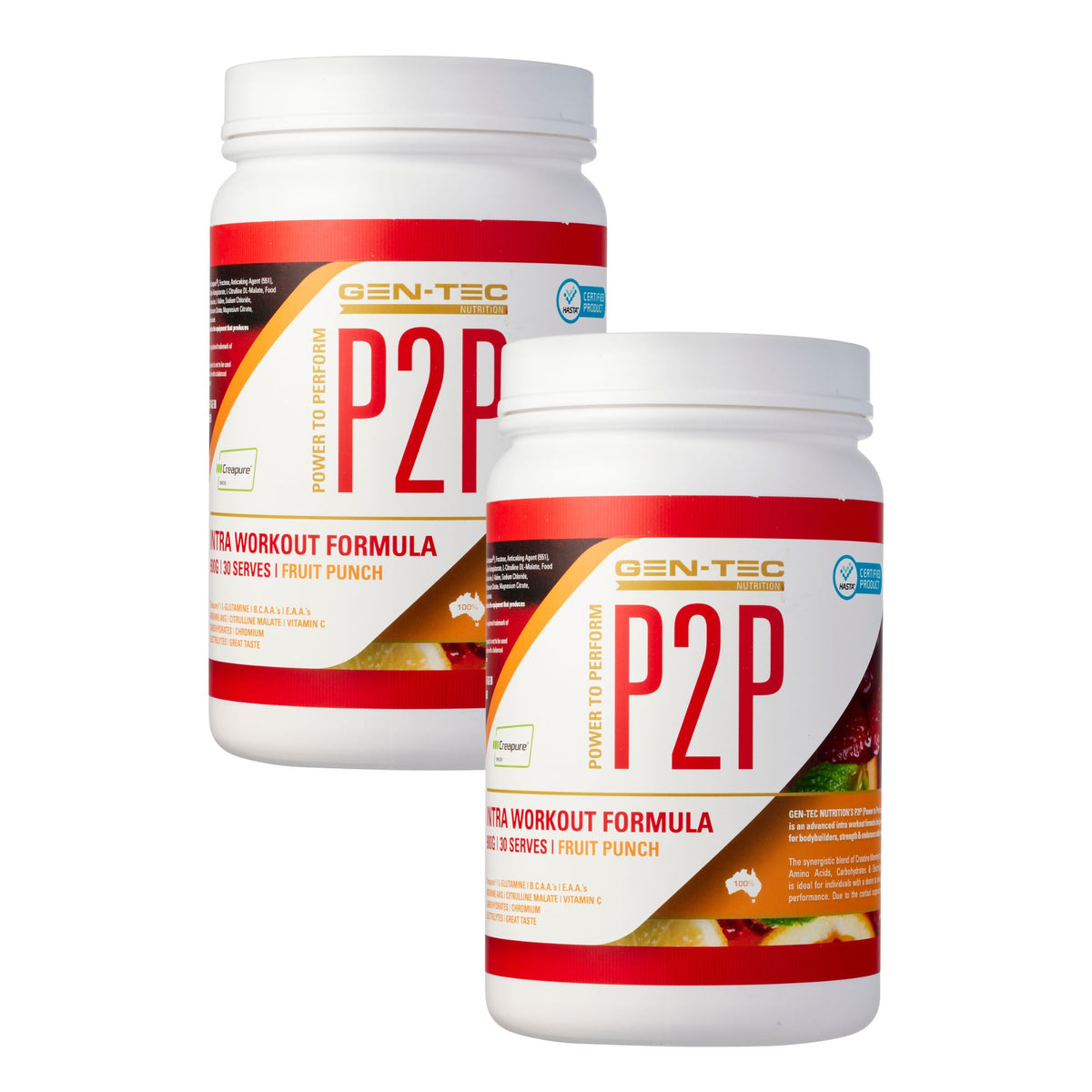 P2P Advanced Intra Workout Formula Twin Pack (Vegan)