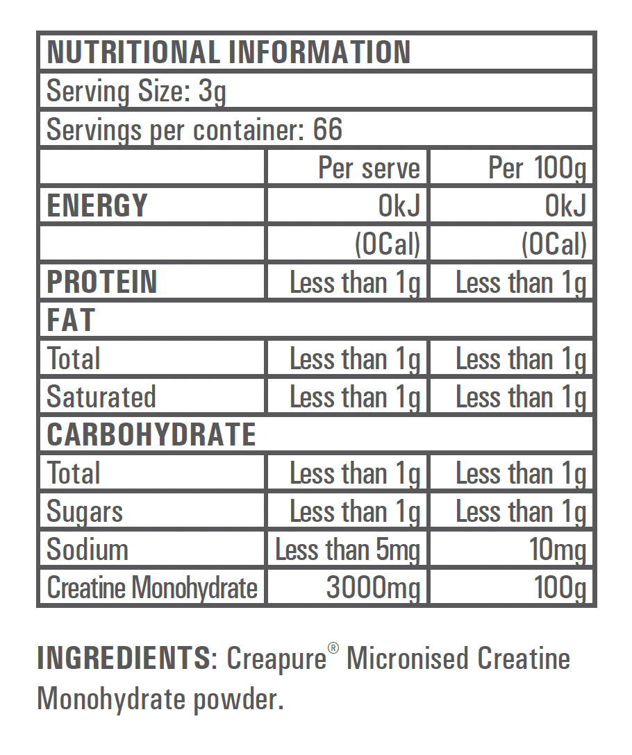 Pure Creatine Monohydrate (Vegan)