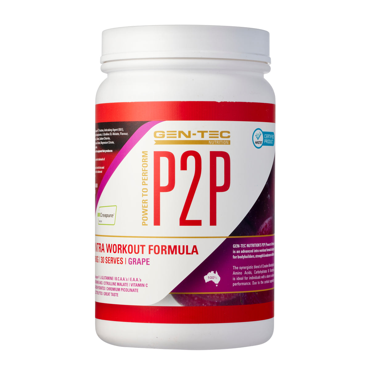 P2P Advanced Intra Workout Formula Grape (Vegan) 900g
