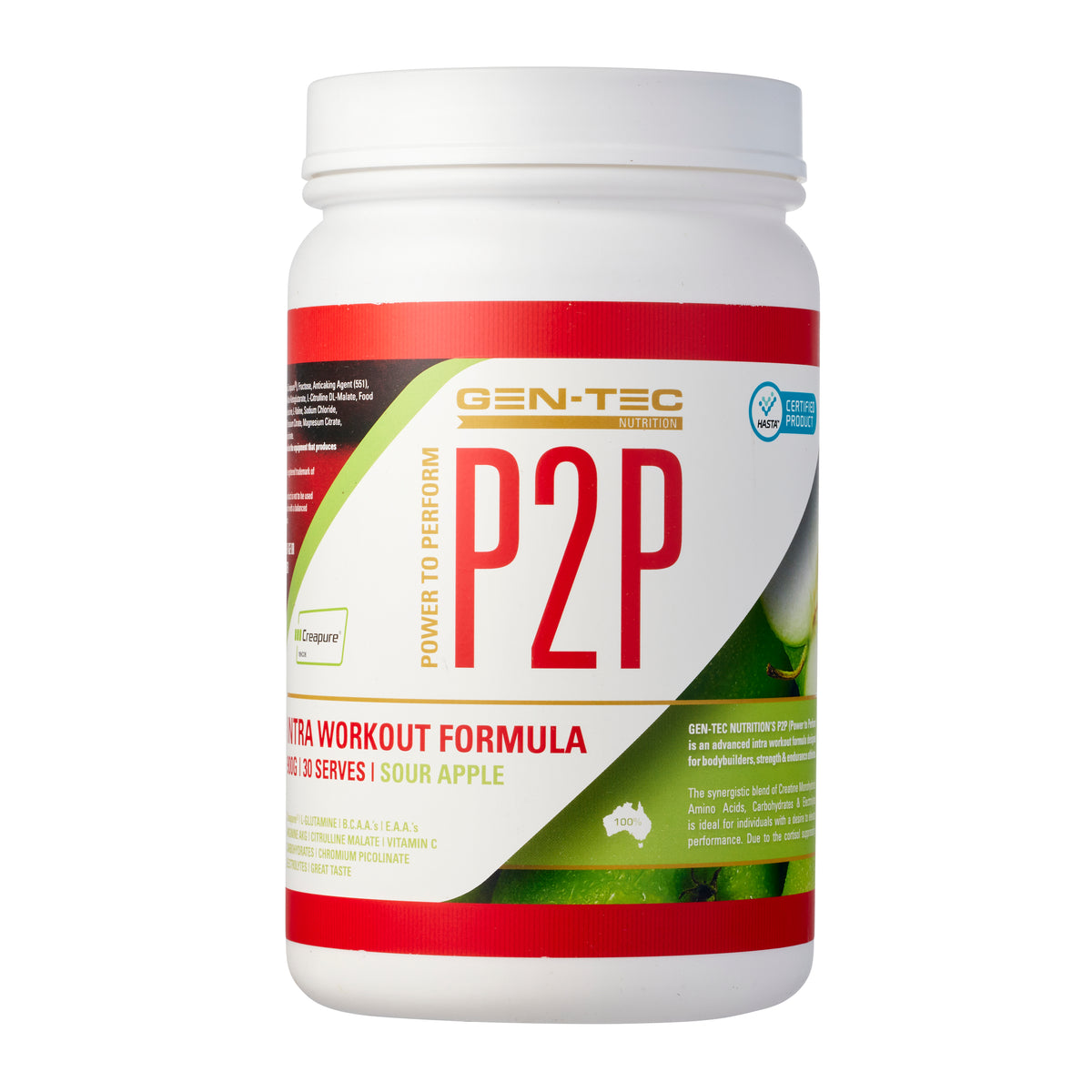 P2P Advanced Intra Workout Formula Sour Apple (Vegan) 900g