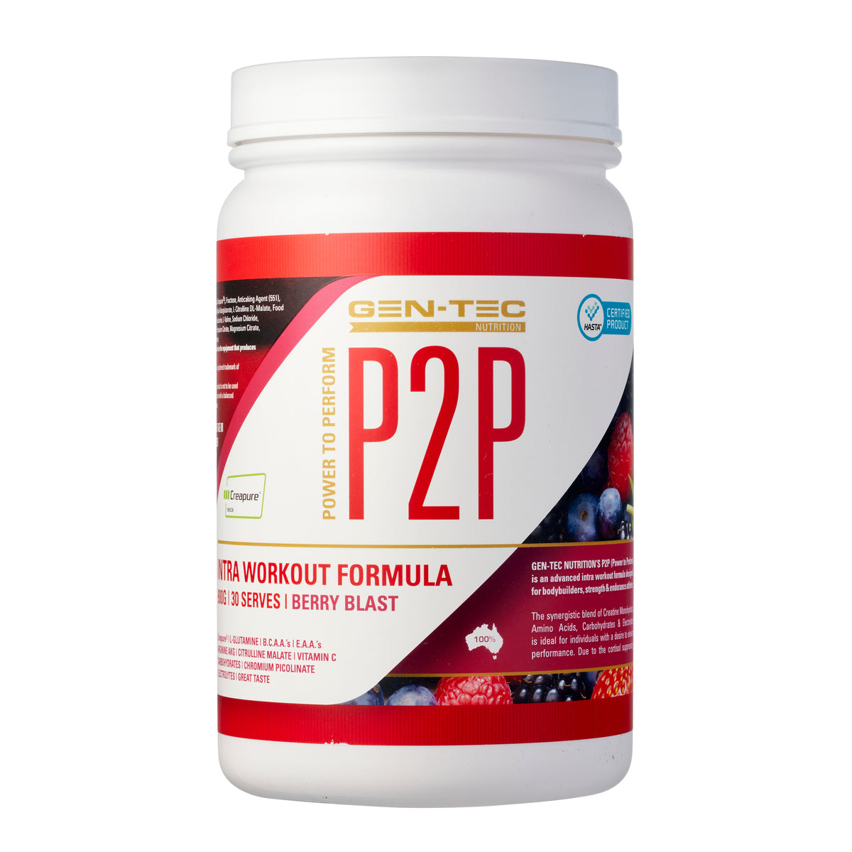 P2P Advanced Intra Workout Formula Berry Blast (Vegan) 900g
