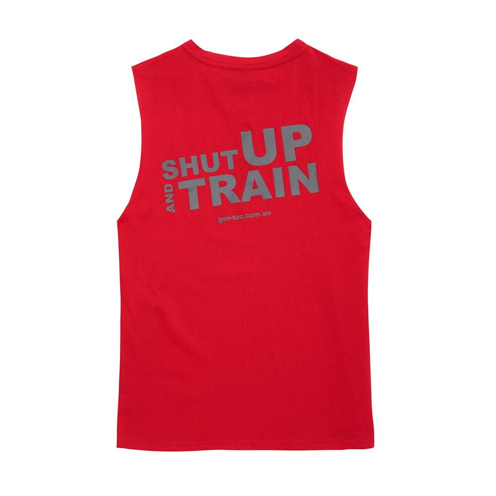 GEN-TEC Mens Red Muscle Tank-Apparel-Gen-Tec Nutrition