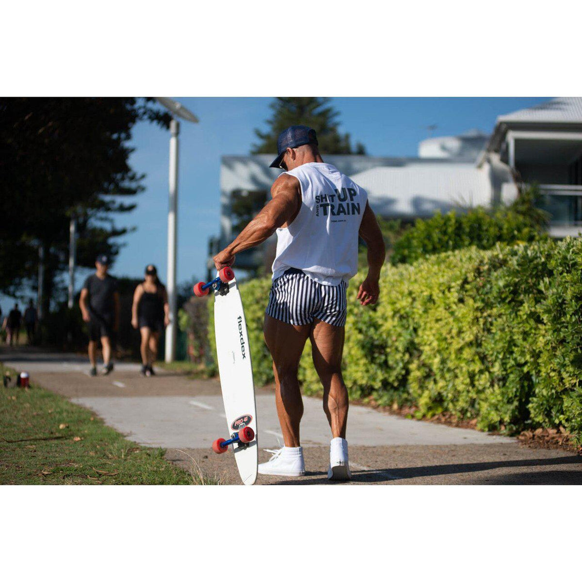 GEN-TEC Mens White Muscle Tank-Apparel-Gen-Tec Nutrition