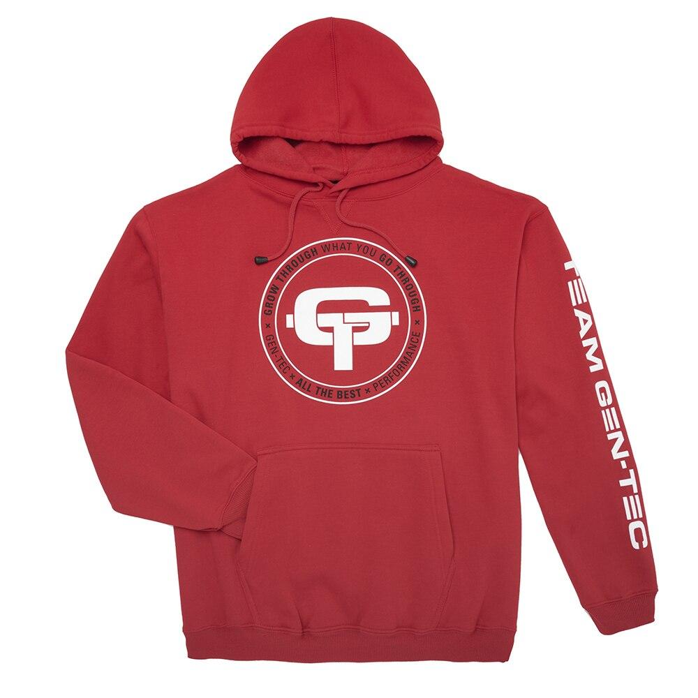 GEN-TEC Red Oversized Hoodie-Apparel-Gen-Tec Nutrition