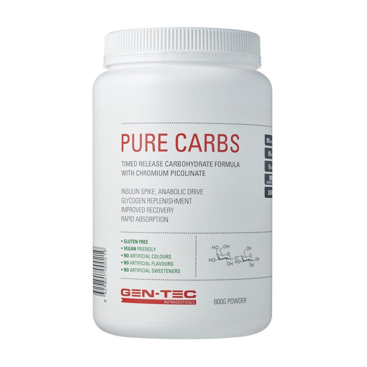 Pure Carbs Natural Timed Release Formula (Vegan)-STAGING-Gen-Tec Nutrition