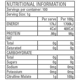 Pure Citrulline Malate (Vegan) 100g-OUR PRODUCTS-Gen-Tec Nutrition