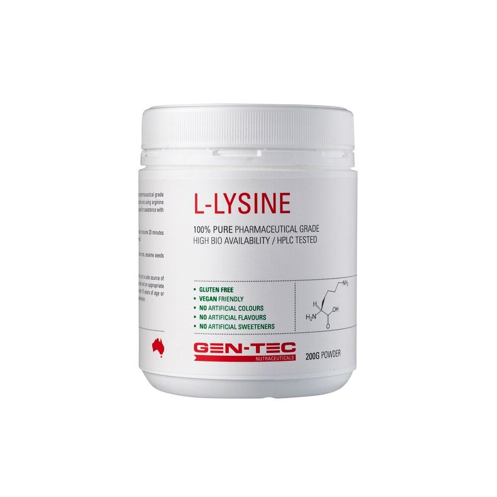 Pure L-Lysine (Vegan) 200g-STAGING-Gen-Tec Nutrition
